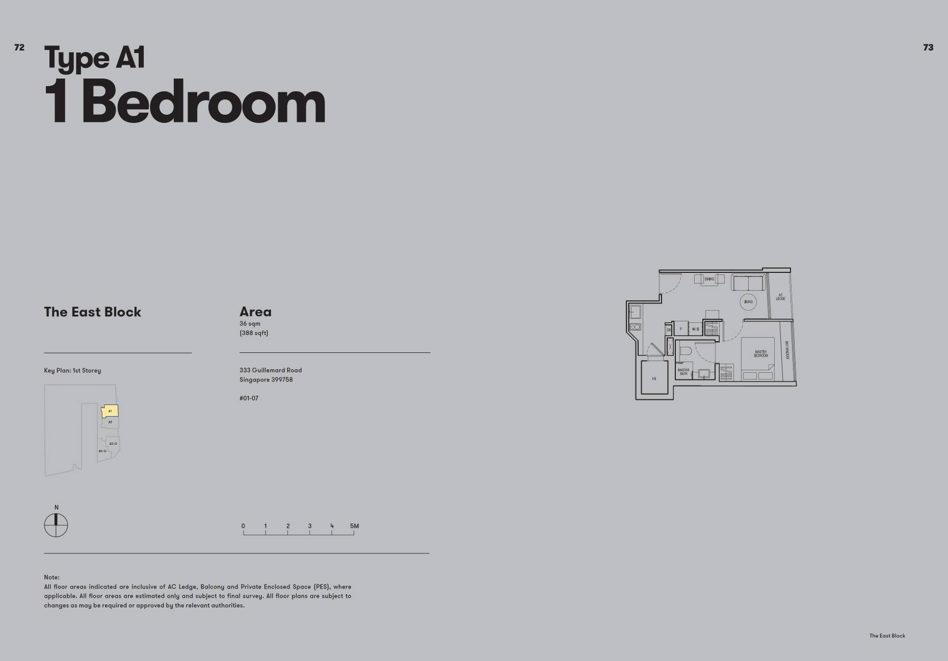 NoMa 1 Bedroom Floor Plan 1